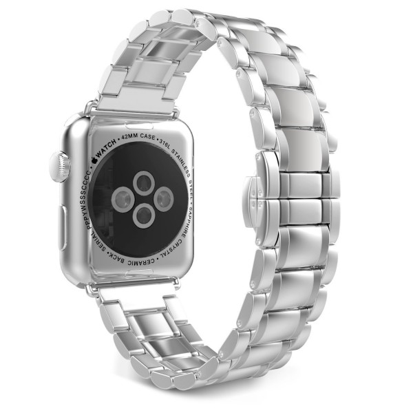 Stainless Steel Apple Watch Strap Full Silver - theLISL London