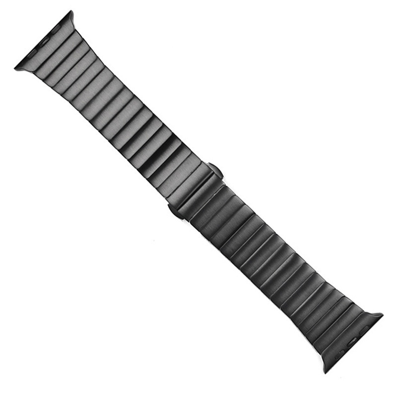 Apple Watch Stainless Steel Link Bracelet Strap Full Black - theLISL London